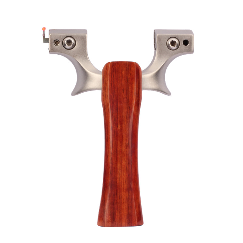 440数控钛钢夹片吃鸡弹弓免绑数控 高背实木紫檀手柄鸡王夹片弹弓