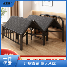 折叠床1米5夜班睡觉神器折贴单人床简易床出租房专用铁床加厚加固