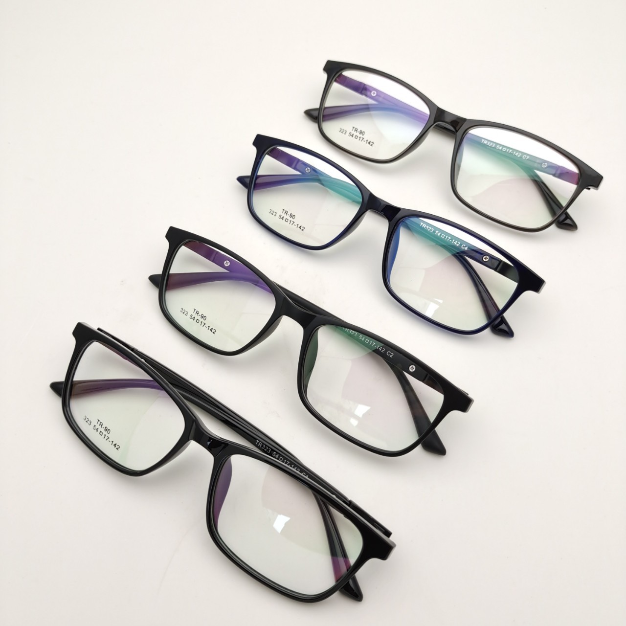 男士tr90镜框金属脚链方框舒适商务款透明塑胶钛全框架眼镜框