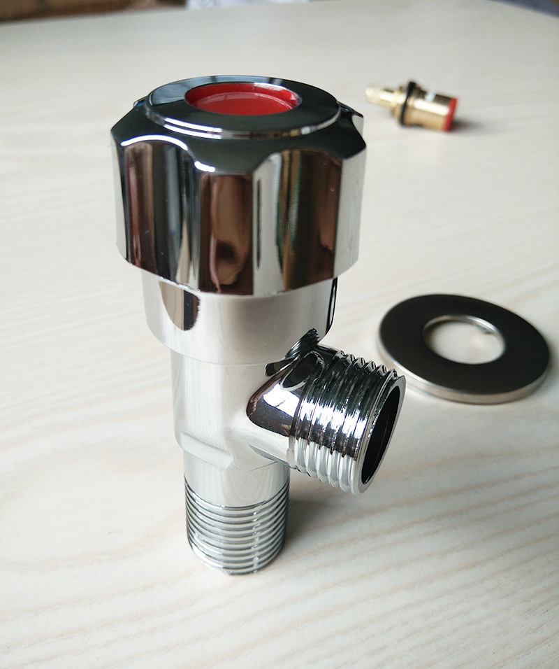 全铜冷热水三角阀 陶瓷阀芯防爆进出水阀热水器马桶止水开关