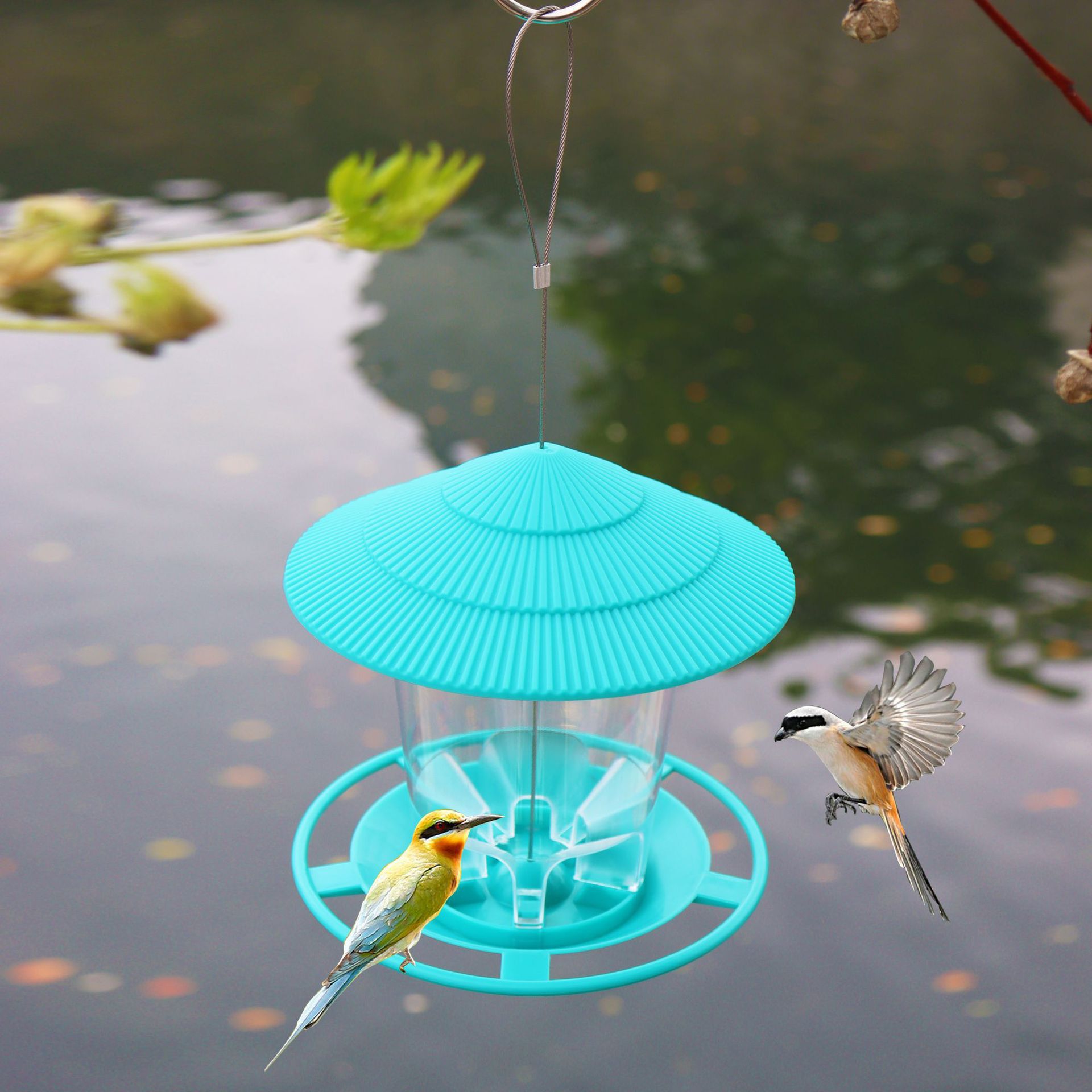 New Outdoor Garden Hanging Feeder Garden Hummingbird Feeder Automatic Hummingbird Feeder in Stock Wholesale