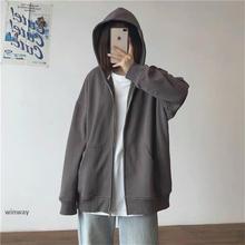 外套女春秋韩系上衣2025秋冬新款小个子连帽加厚宽松山东即墨卫衣