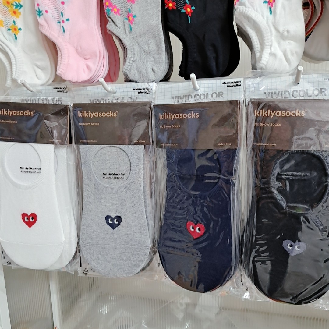 韩国袜子男船袜kikiyasocks爱心硅胶袜套东大门夏薄款浅口隐形袜