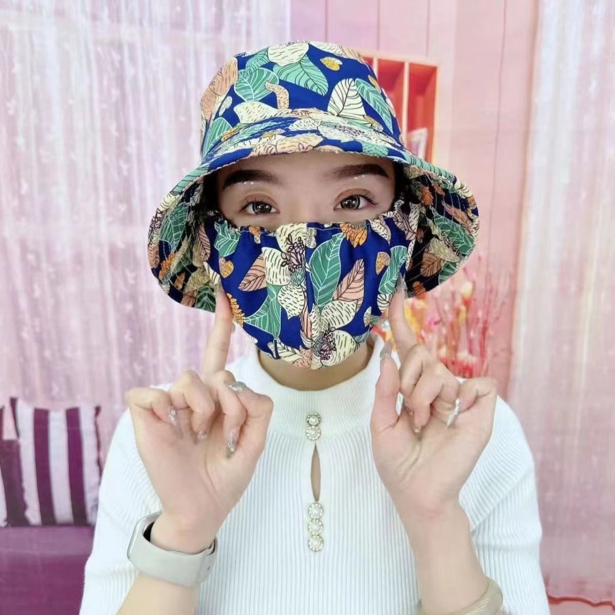 Advanced Fisherman Hat New Hat Mask Integrated Hat Sun Protection Mask Veil Summer Tea Picking Cycling New