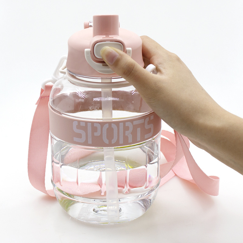 Wholesale Large Capacity Sports Kettle Summer Male and Female Students Sports Bottle Portable with Straw Good-looking Big Belly Cup