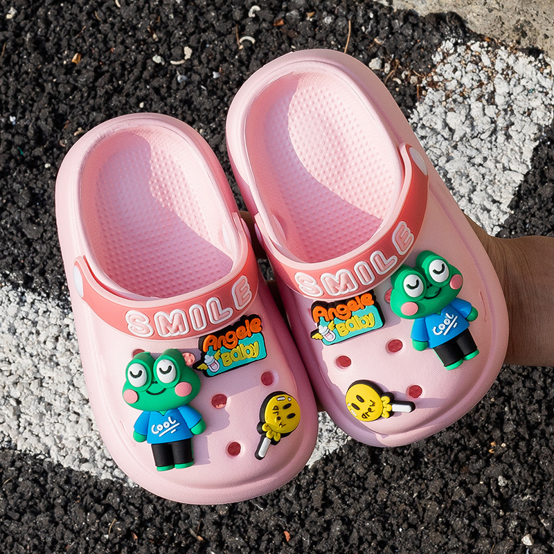 夏季儿童凉拖鞋可爱青蛙室内家居鞋宝宝浴室拖鞋幼儿园软底拖鞋