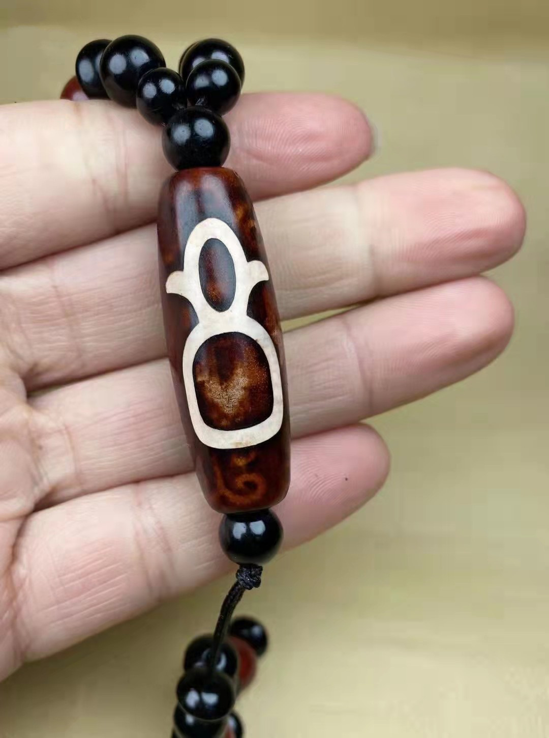 批发回流玛瑙财神天珠项链五爪神龙九眼天珠项链佛珠毛衣链男女款