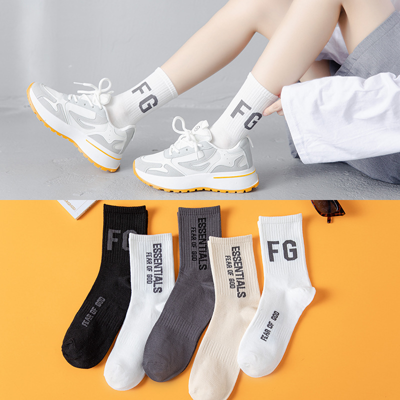 Socks Men's and Women's Mid-Calf Socks Autumn and Winter Korean Style Preppy Style Ins Trendy Long Tube Student Stall Socks