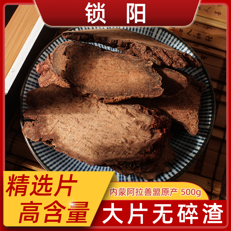 锁阳中药材内蒙正品特级大片新货搭淫羊藿肉苁蓉桑葚泡酒泡水500g