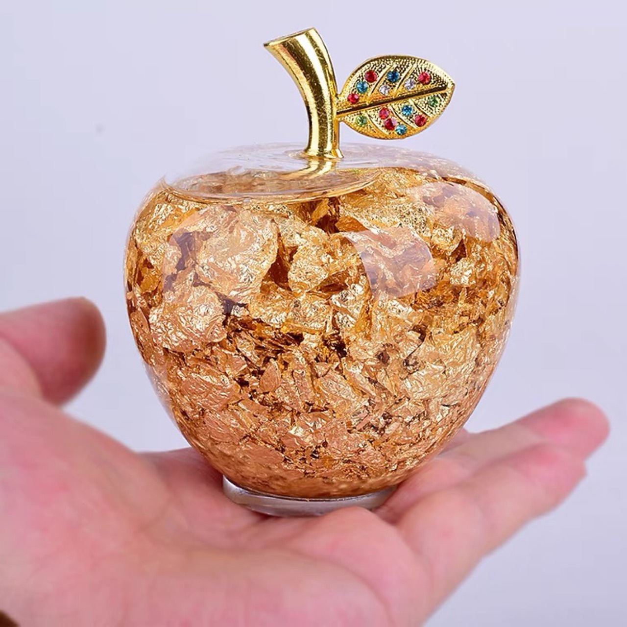 平安果平安夜金苹果金箔苹果水果摆件道具圣诞节金箔苹果装饰摆件