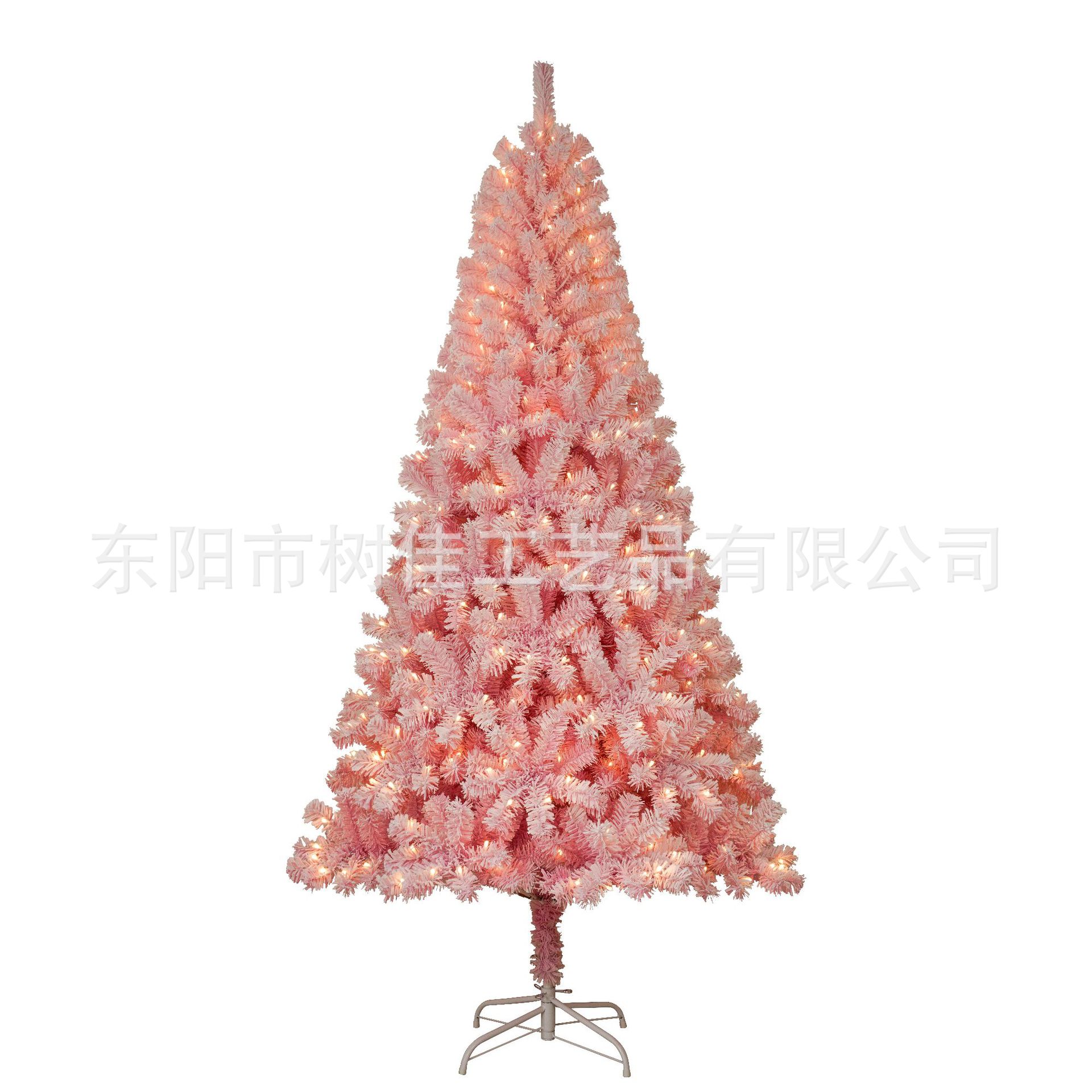 跨境新品 粉色植绒圣诞树1.
