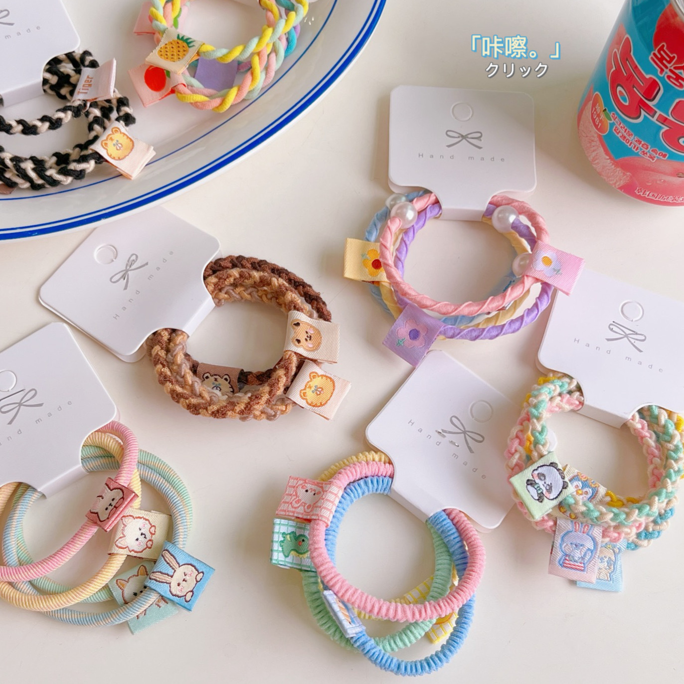 Candy-Colored Hair Tie Head Rope Simple Temperament Rubber Band Female Rubber Band for Hair Ties High Elastic Durable Girl Hair Rope Hair Accessories