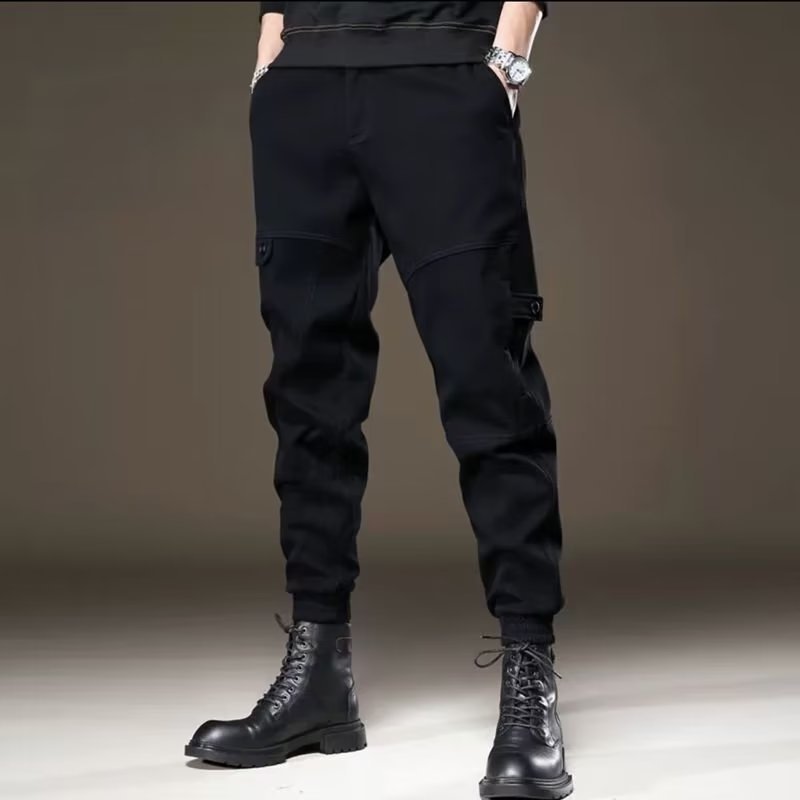 Workwear Pants Men's Spring Fashion Brand Loose Ankle-Tied Harem Pants New Match with Martin Boots Long Pants Workwear Casual Pants