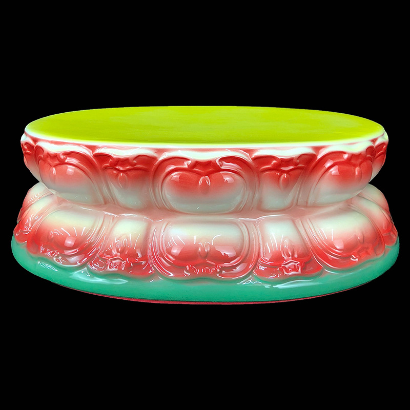 陶瓷莲花底座观音莲花座加高神像底座托架圆形佛像莲花座厂家直供