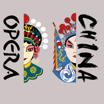 烫画脸谱烫画贴中国风烫画热转印图案柯式烫画t恤印花图案logo