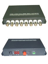 8路视频光端机 单模单纤FC 20KM  带一路反向数据