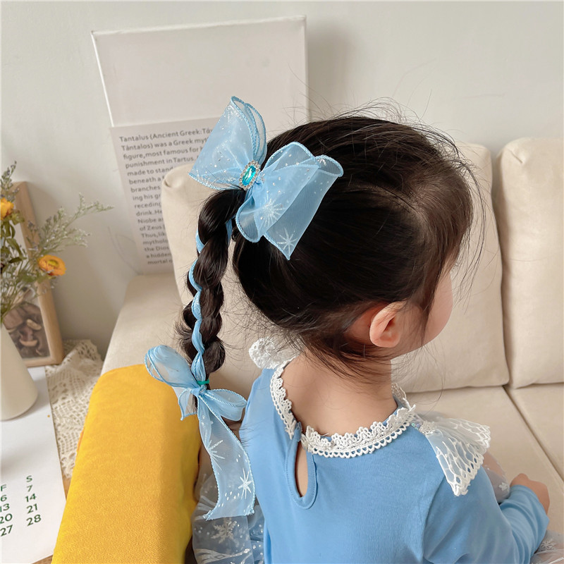 儿童发饰女童长飘带蝴蝶结发夹宝宝头饰韩国马尾辫小女孩气质发卡