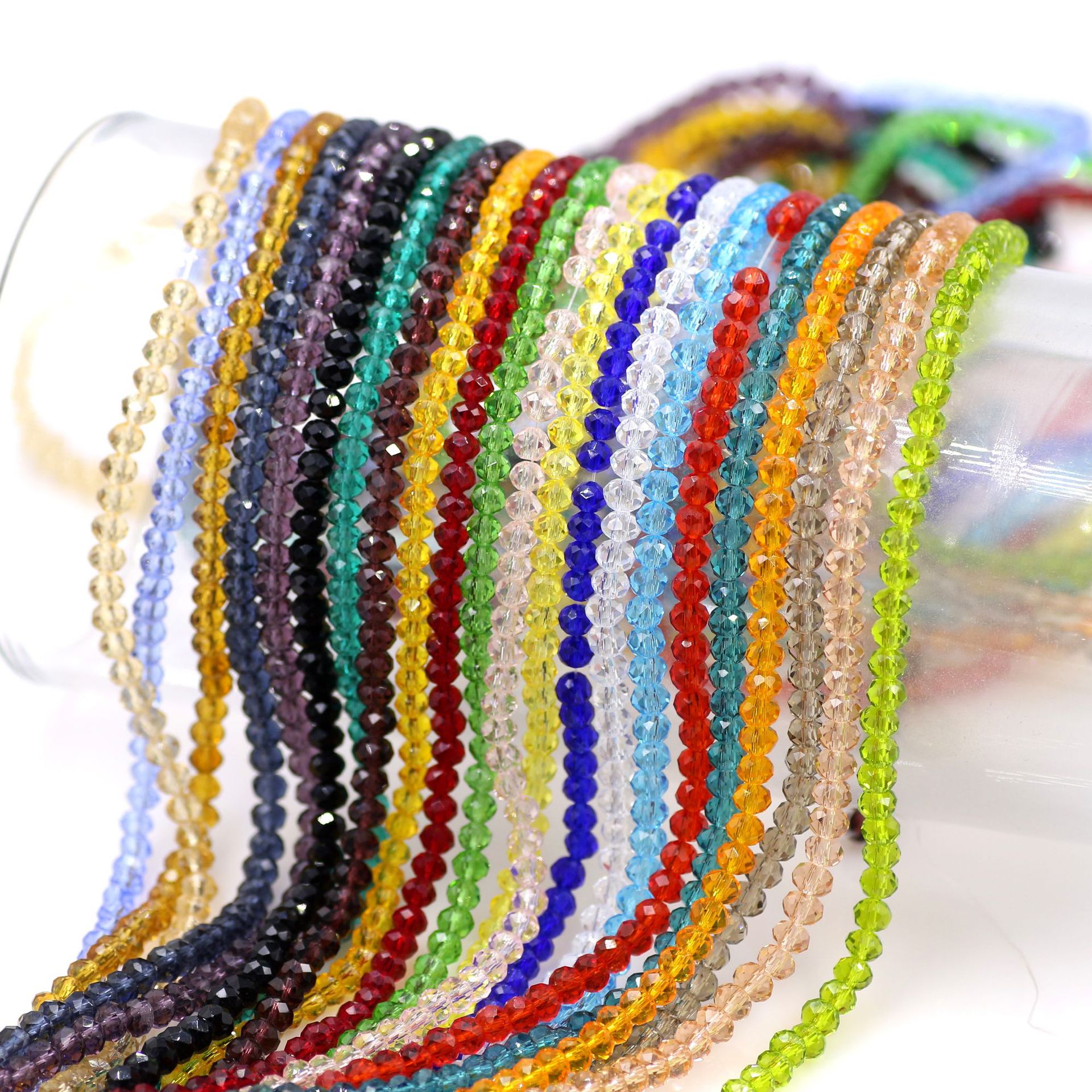 6mm水晶扁珠 厂家直供玻璃珠子 琉璃珠手链 串珠 配件diy珠子