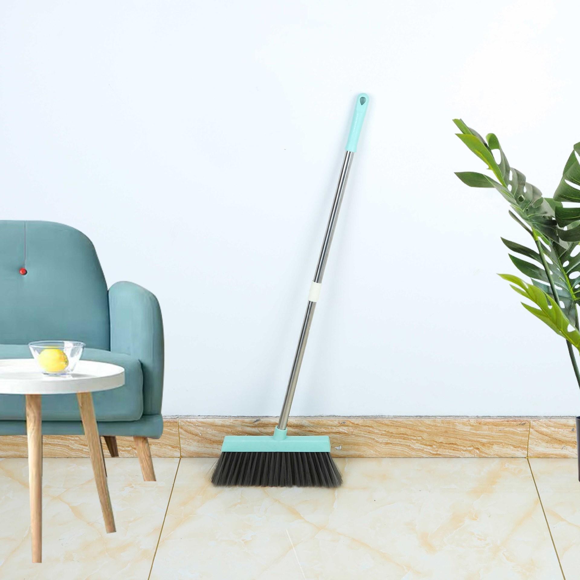 新款不锈钢双节杆直杆扫把批发客厅卧室迷你扫清洁扫帚可拆卸扫把