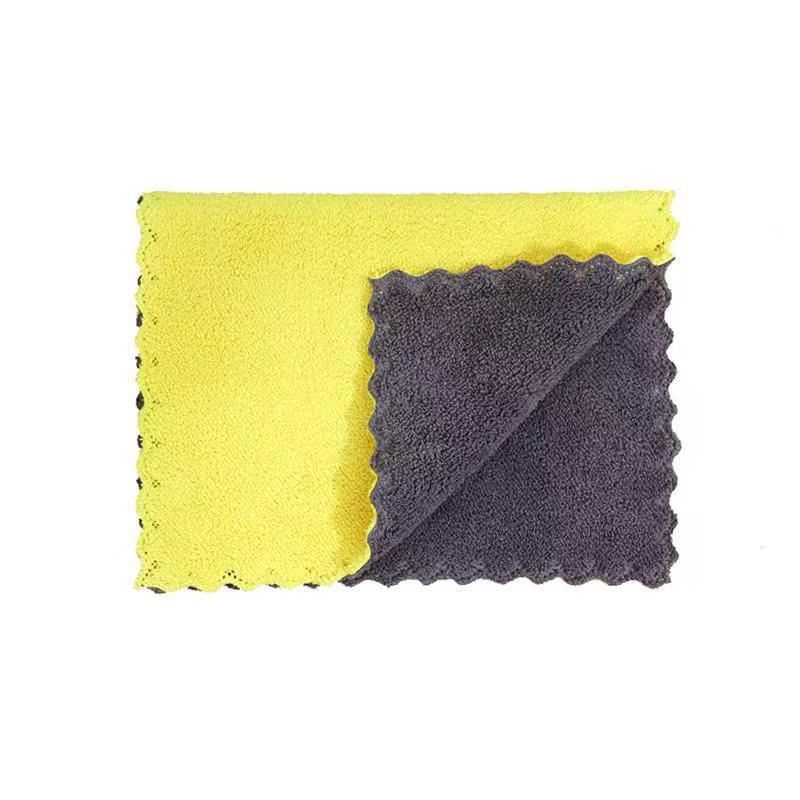 Car Cleaning Cloth Special for Car Wash Towel Lint-Free Towel for Wiping Cars Thickened Absorbent Traceless Cleaning Double-Sided Car Cleaning Cloth