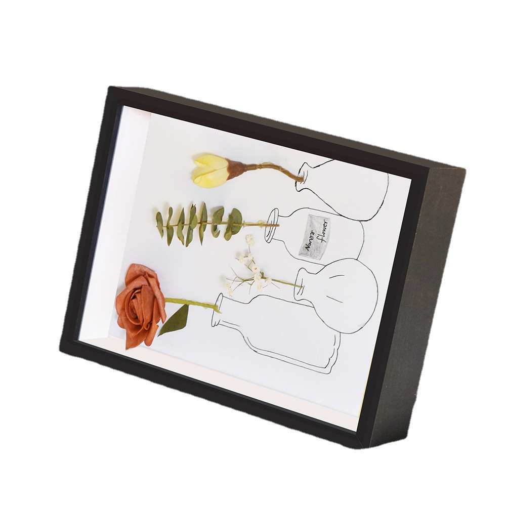 Three-Dimensional Hollow Photo Frame 3cm Creative Birthday Gift Handmade Light Painting Diy Hollow Dried Flower Frame 5cm Box Frame