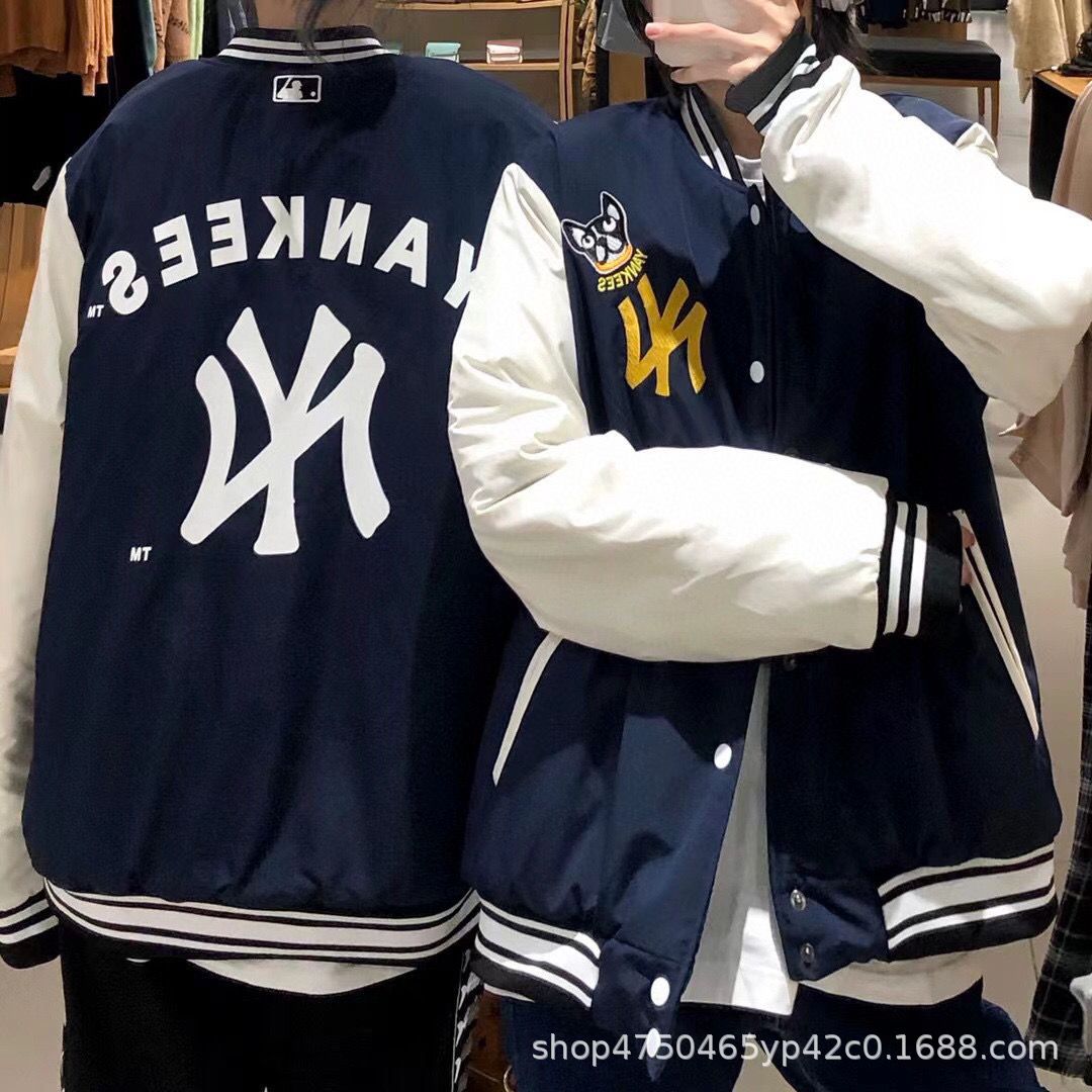 mlb- ny洋基队秋季"青春正当时"爆品狗头撞色夹克棒球服