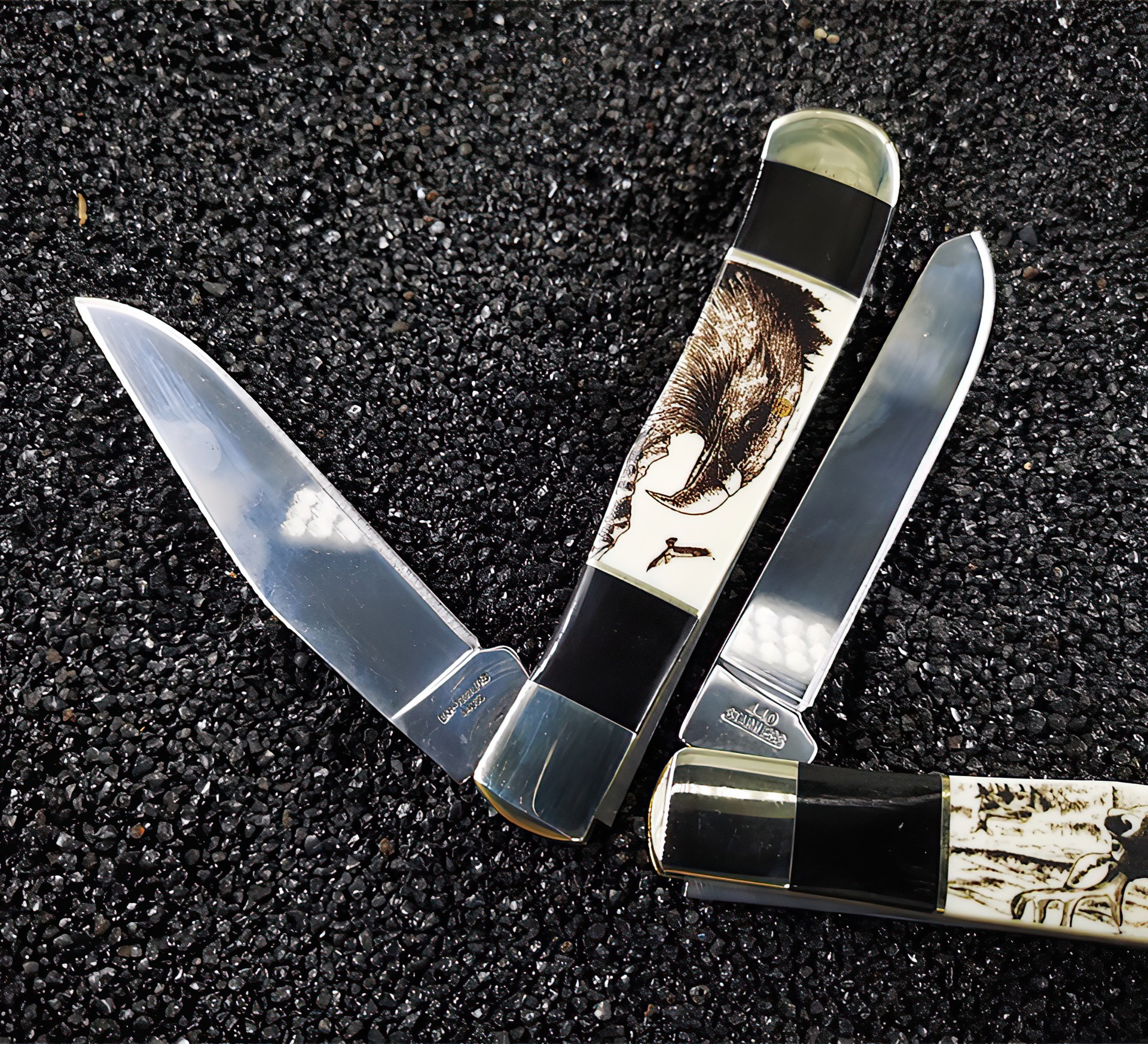 牛骨牛角刀户外折叠刀随身便携刀野外求生刀多功能钥匙扣军工小刀