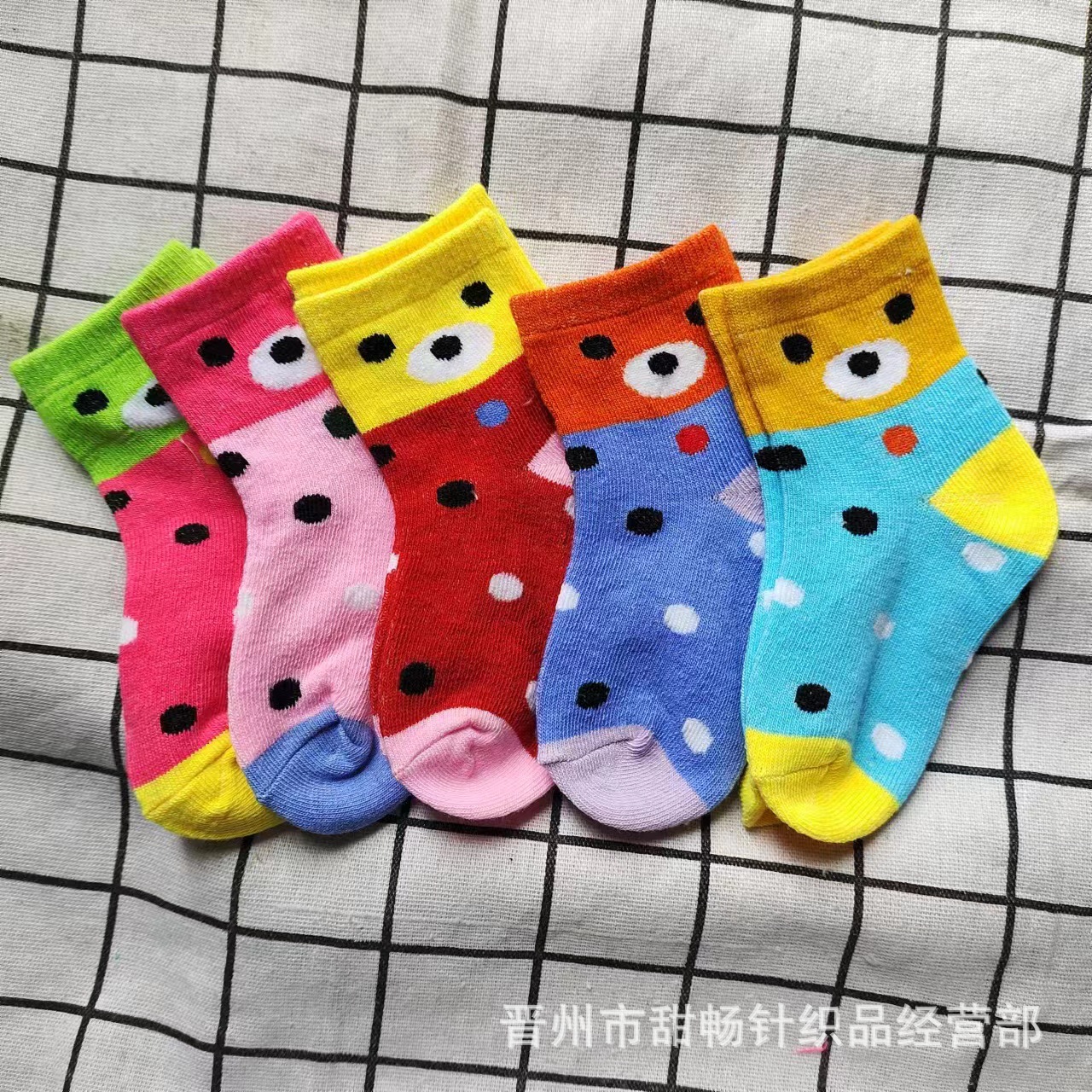 春秋款婴幼儿童卡通彩色中筒袜1-3岁小童棉袜四季可爱涤棉袜子批