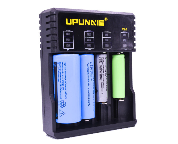 18650锂电池充电器usb双槽5v2a智能强光手电筒头灯多功能万能充