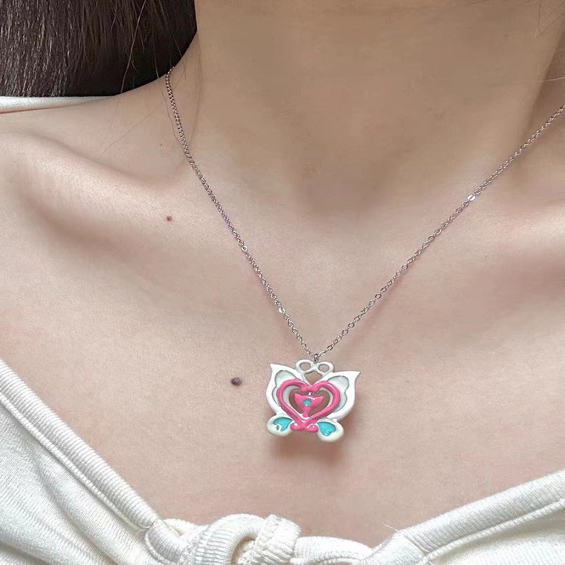 多巴胺小红书新款巴啦啦小魔仙变身魔法项链女温柔气质少女锁骨链