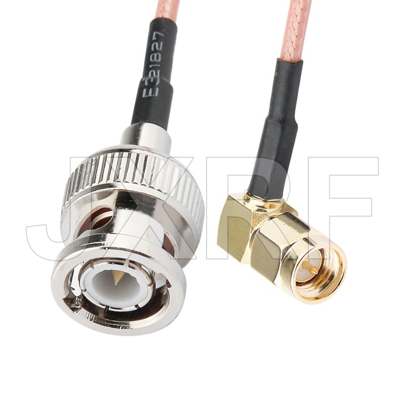 同轴射频电缆组件SMA公弯转BNC公Q9连接线BNC测试转接线RG316跳线