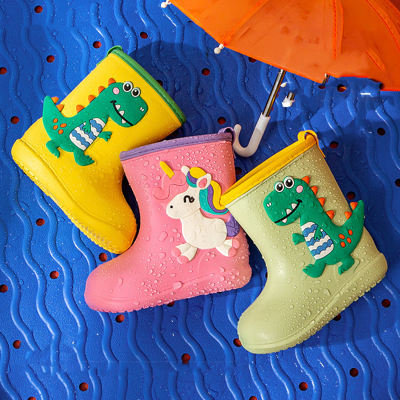 happy mary children‘s rain boots cartoon picture boys and girls baby student rubber shoes rain boots four seasons children‘s water shoes