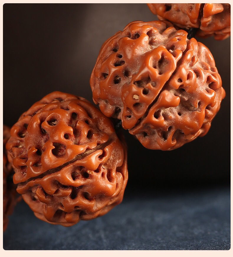 天然尼泊尔大金刚五瓣豪手串项链金刚菩提108颗佛珠车挂手持文玩