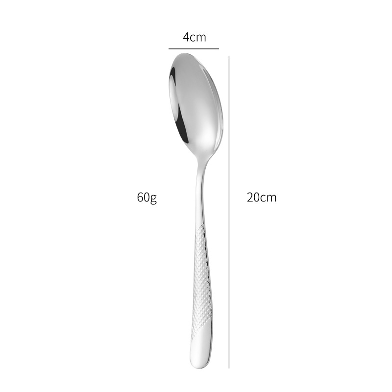 Cross-Border Stainless Steel Star Diamond High-End Western Food Knife, Fork and Spoon Hotel Tableware Steak Thickened Knife and Fork Stainless Steel Spoon