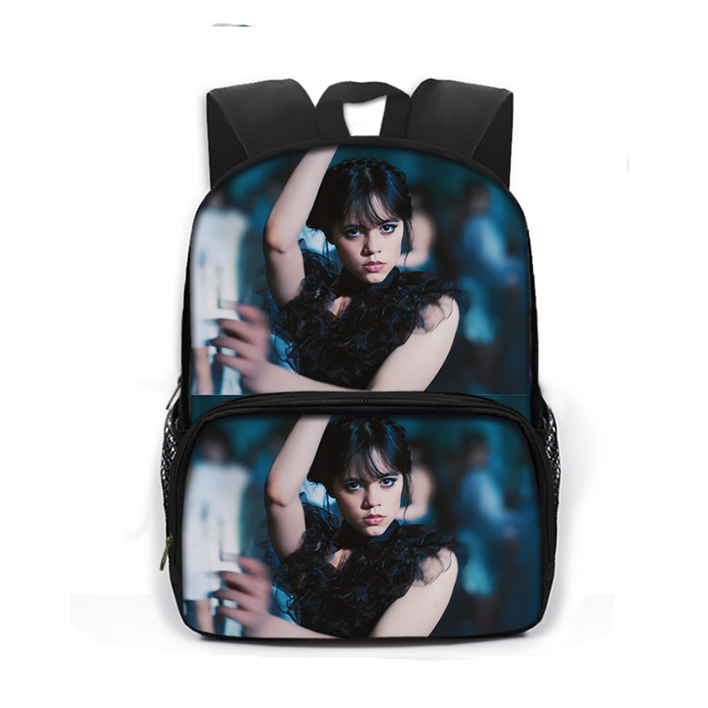 2023 New Wednesday Addams Primary School Student Schoolbag Polyester Backpack Wednesday Children Backpack