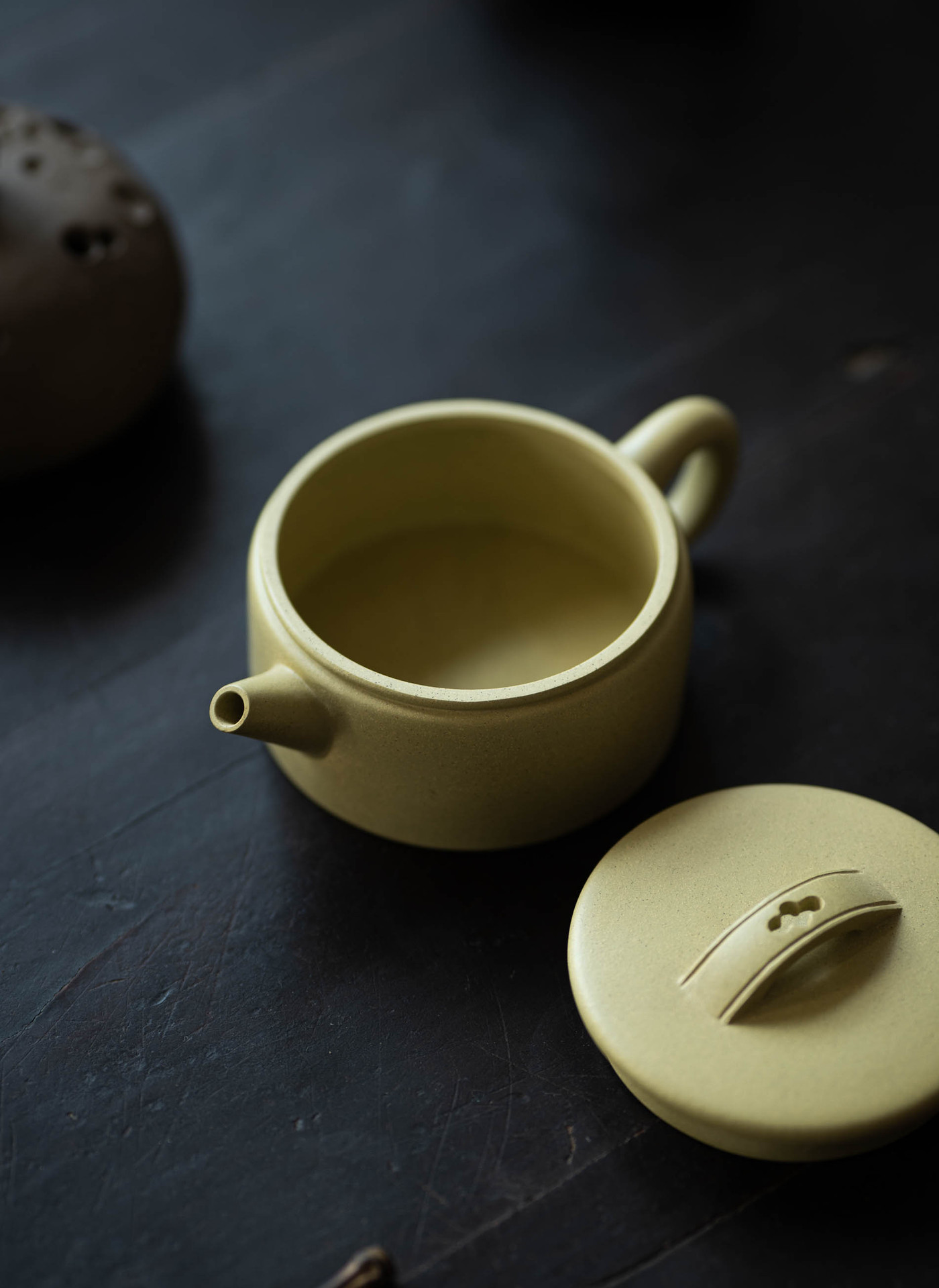 宜兴紫砂壶泡茶壶小容量茶壶本山绿泥家用功夫茶具扁汉瓦壶190cc