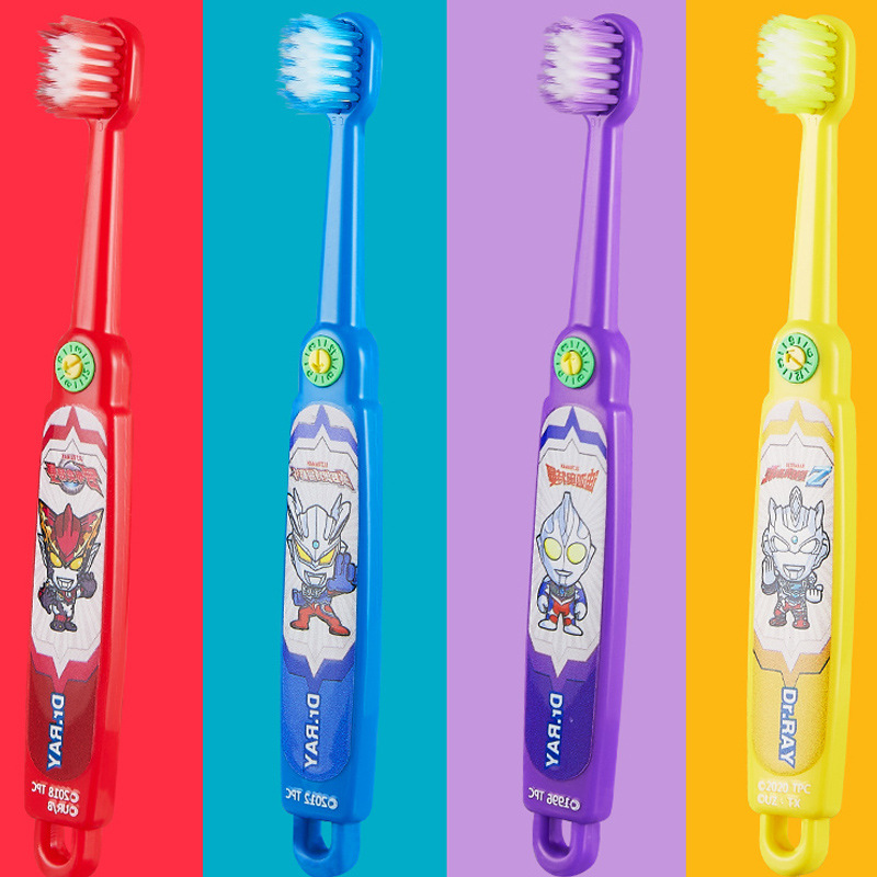 雷治奥特曼儿童牙刷幼儿男孩小孩2-3-4-5-6岁以上刷牙软毛小牙刷