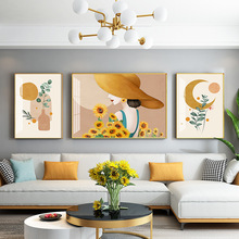 客厅装饰画现代简约壁画沙发背景装饰画轻奢手工立体镶钻晶瓷画