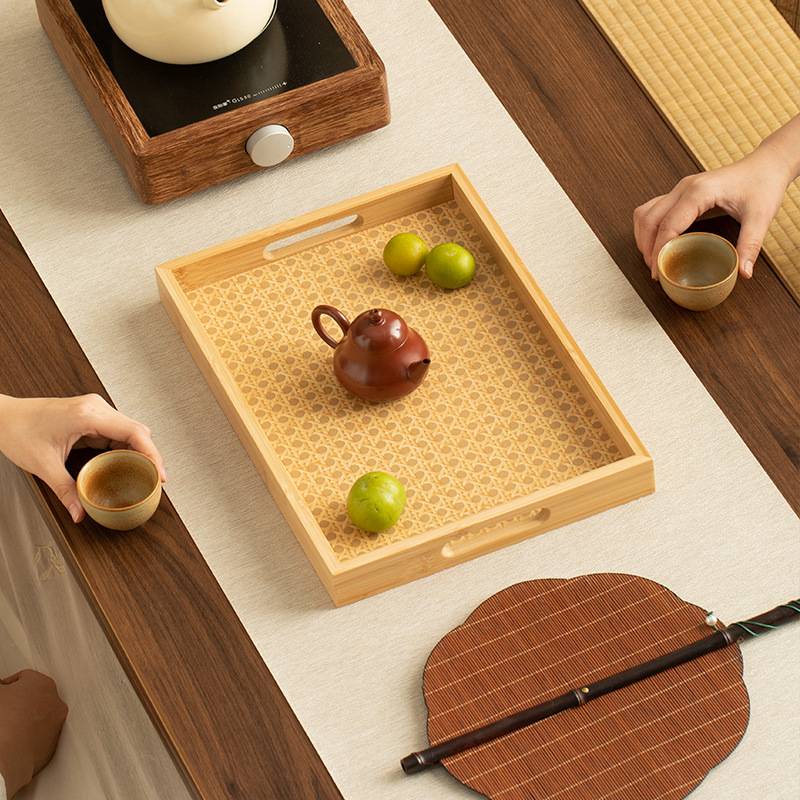 lamb chops plate handle meat antipasuto tray wooden rectangular plate hot sauce a leg of mutton smoked sauce bamboo tray