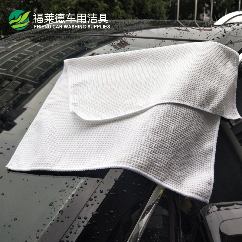 Microfiber Pineapple Plaid Car Cleaning Cloth Car Absorbent Honeycomb Waffle Car Wash Towel Cloth Square Towel Wholesale