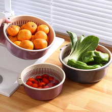 厨房双层加厚洗菜沥水篮家用水果盘洗菜盆收纳篮多功能菜篮子