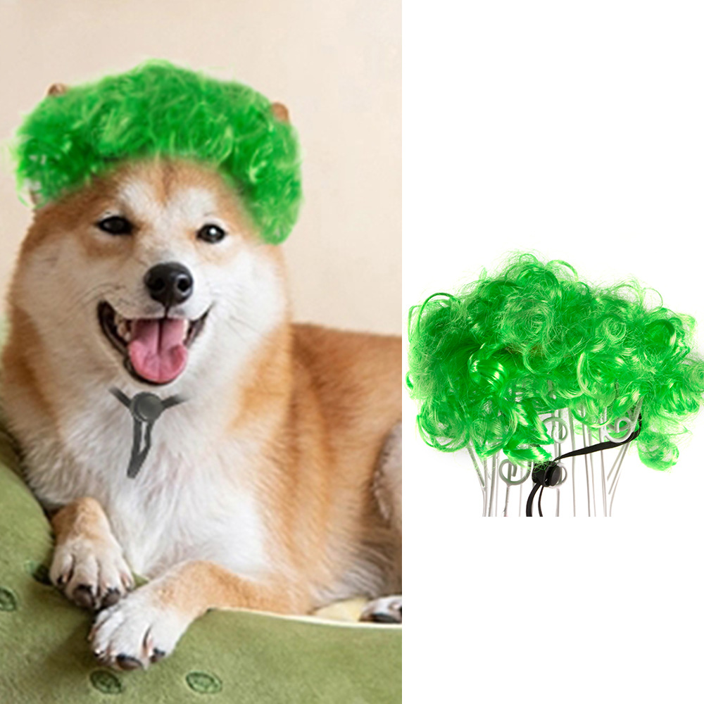 Pet Wig Afro Bangs Cat Dog Halloween Christmas Funny Pet Hair Accessories in Stock Direct Selling