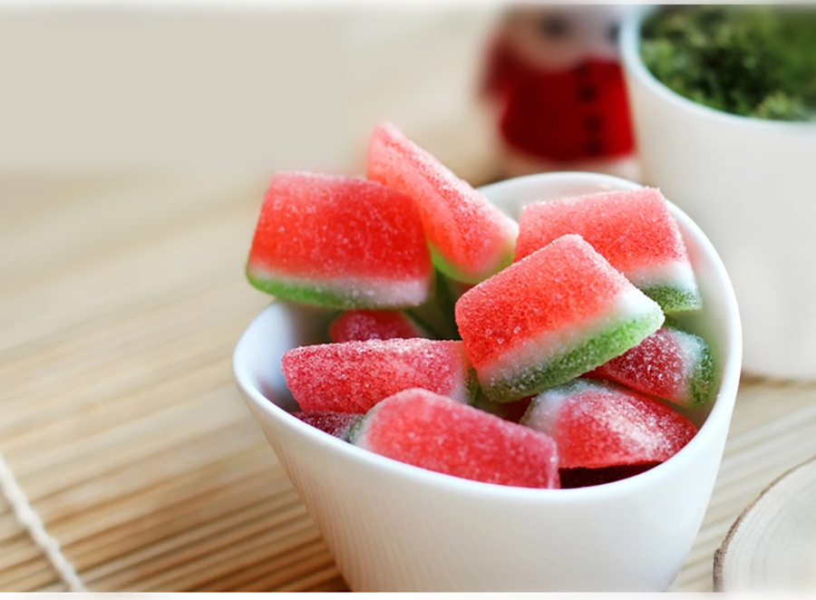 trolli口力橡皮糖西瓜形软糖qq糖办公室零食糖果散装2.5kg/袋