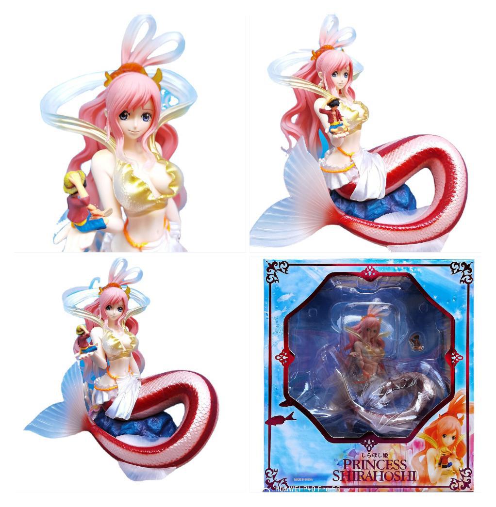 海贼王 pop人鱼公主 美人鱼白星公主 手托路飞 超大手办摆件