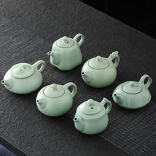 开片瓷可养汝窑茶壶单个西施梅花石瓢壶功夫茶具泡茶器