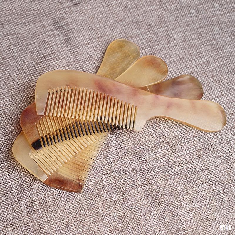绵羊角梳顺发手柄梳子家庭实用护发梳小梳子送长辈送礼梳牛角梳