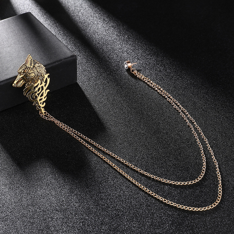 男士西服胸针多款式结婚领花领针西装别针长链条胸花走秀礼服配