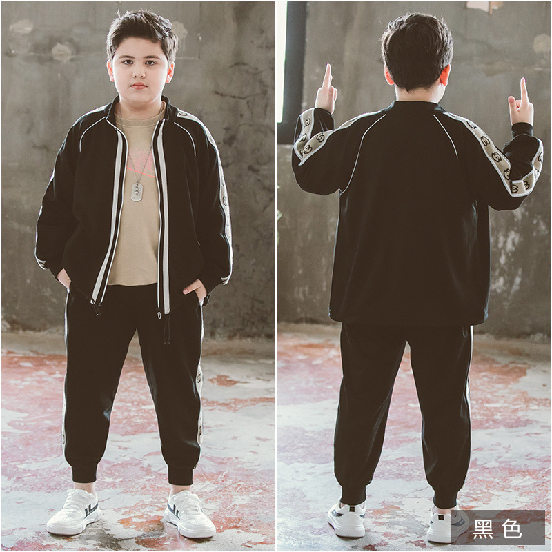 胖童装男童加肥加大码秋装套装大童运动春秋网红新款胖男孩两件套