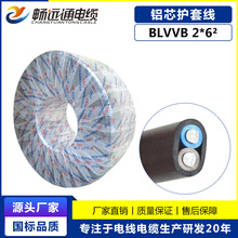 BLVVB铝芯护套线2*6 黑色耐晒户外用布电线 国标保检电力电缆