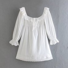 夏季新款欧美女装蕾丝花边连衣裙短裙S54122
